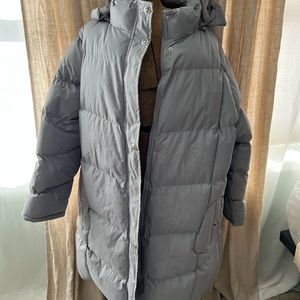 Long puffy parka gray 3x